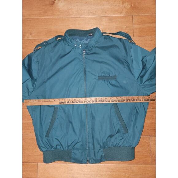 Members Only Jacket Mens Green Bomber Coat Full Zip Size 44 - Picture 7 of 10